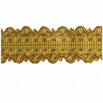 Hemingway 22 Almond by Stout Designer Trim ART OF DESIGN BRAIDS/GIMP/BORDER 70%SVI 17%COT 13%NYL CHINA </p><p>Repeat: 0 1.37 in - Swanky Fabrics -