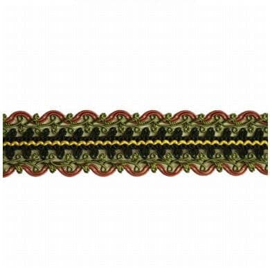 Hemingway 53 Licorice by Stout Designer Trim ART OF DESIGN BRAIDS/GIMP/BORDER 70%SVI 17%COT 13%NYL CHINA Horizontal: 0 and Vertical: 0 1.37 in - Swanky Fabrics -