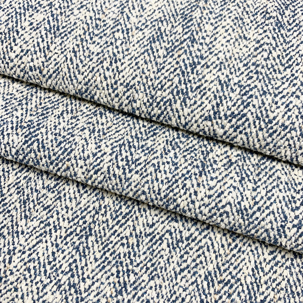 Herring Navy by Magnolia Designer Fabric - 100% Poly China 50,000+ Horizontal: 0.5 and Vertical: 0 54" - Swanky Fabrics -
