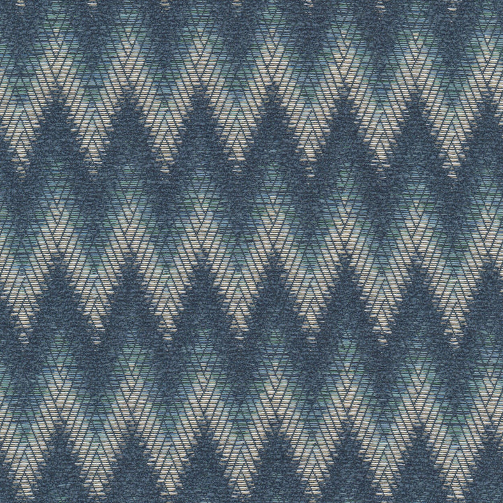Hertzog 1 Porcelain by Stout Designer Fabric RAINBOW LIBRARY CADET/INDIGO 93%POL 7%COT INDIA Horizontal: 1.625 and Vertical: 4.000 54 in - Swanky Fabrics -