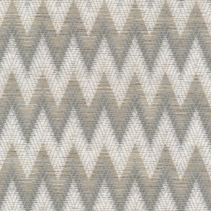 Hertzog 2 Aluminum by Stout Designer Fabric RAINBOW LIBRARY ALMOND/GRANITE 93%POL 7%COT INDIA Horizontal: 1.625 and Vertical: 4.000 54 in - Swanky Fabrics -