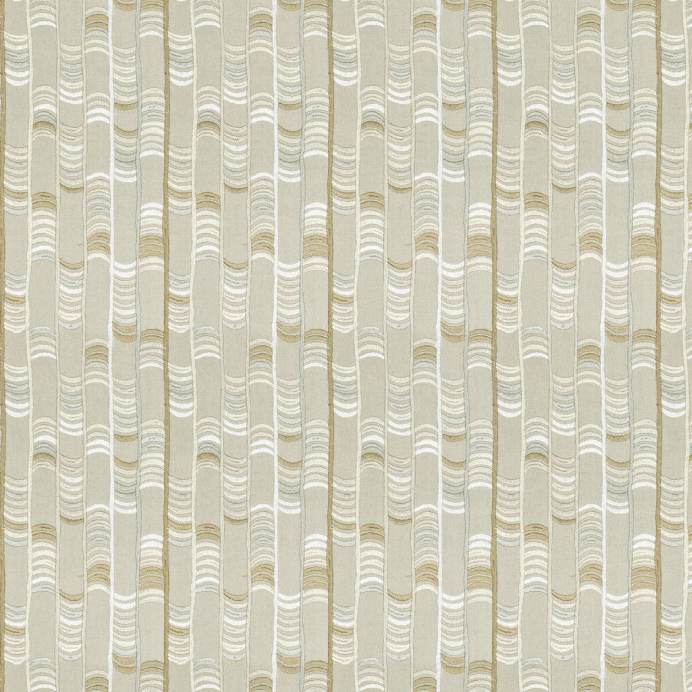 Hitherto 2 Natural by Stout Designer Fabric RAINBOW LIBRARY TOAST/DRIFTWOOD 100%COT %BEMB INDIA Horizontal: 6.375 and Vertical: 12.875 51.87 in - Swanky Fabrics -