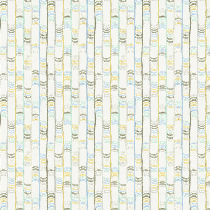 Hitherto 3 Opal by Stout Designer Fabric RAINBOW LIBRARY EGGSHELL/SANDSTONE 100%COT %BEMB INDIA Horizontal: 6.375 and Vertical: 12.875 51.87 in - Swanky Fabrics -