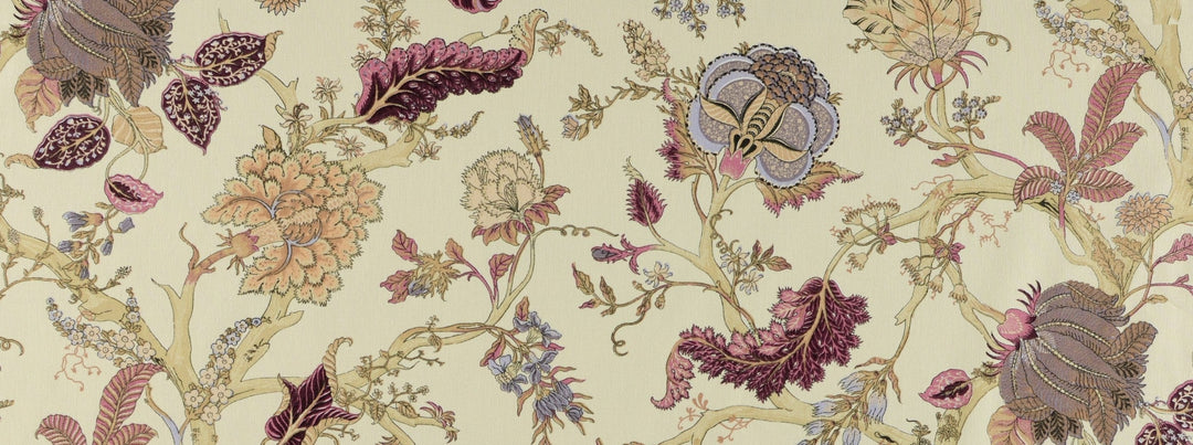 Hl-Ceylan 65 Cream/Aubergine by Covington Designer Fabric