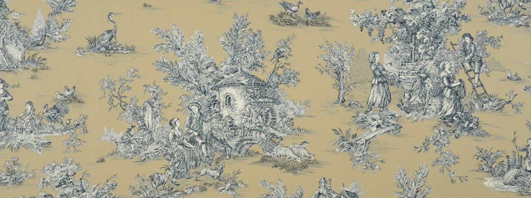 Hl-Pastorale 88 Beige/Blue by Covington Designer Fabric