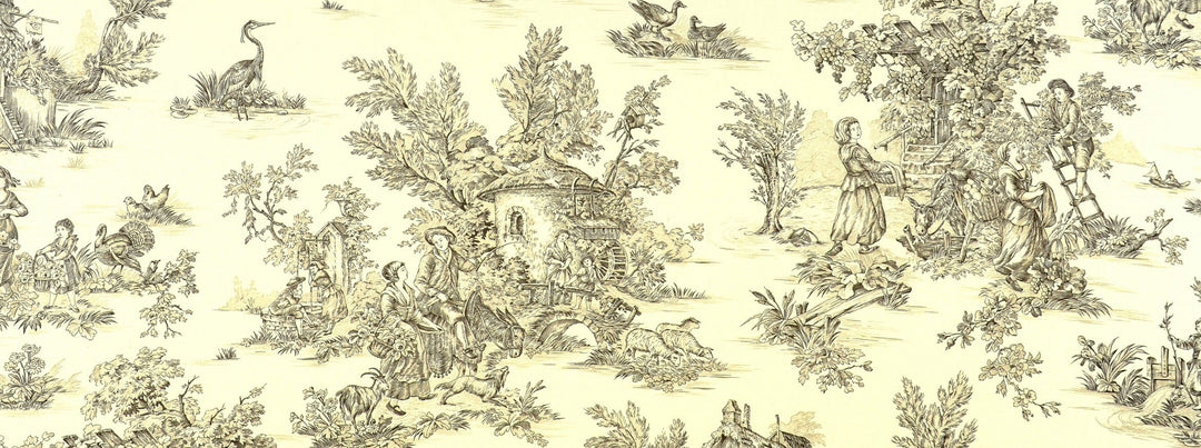 Hl-Pastorale 90 White/Beige by Covington Designer Fabric
