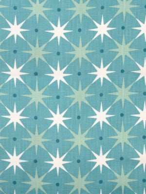 Star Power Aqua HN420230002 by Hinson Designer Fabric ALBERT HADLEY 100% LINEN U.S.A. MEDIUM DUTY Horizontal: 7.5" and Vertical: 7.5" 54 - Swanky Fabrics -