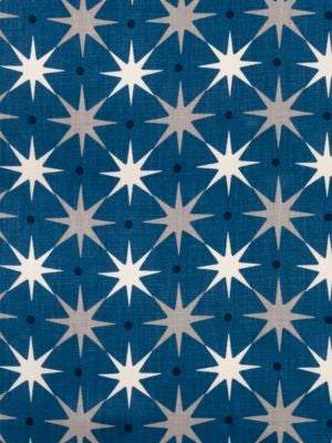 Star Power Navy HN420230004 by Hinson Designer Fabric ALBERT HADLEY 100% LINEN U.S.A. MEDIUM DUTY Horizontal: 7.5" and Vertical: 7.5" 54 - Swanky Fabrics -