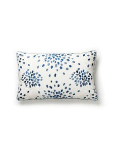 Scalamandre Pillow Firefly Embroidered   14 X 22 - Blue HNLFIREPILL0007