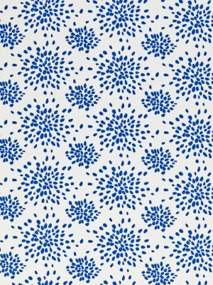 Fireworks Cotton Print Blue On White HNF1020000B by Hinson Designer Fabric ALBERT HADLEY 100% COTTON U.S.A. LIGHT DUTY Horizontal: 13.8" and Vertical: 9" 54 - Swanky Fabrics -