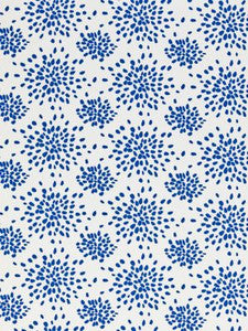 Hinson Fabric Fireworks Cotton Print Blue On White HNF1020000B