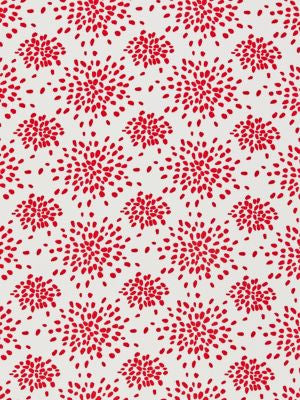 Fireworks Cotton Print Red On White HNF1020000R by Hinson Designer Fabric ALBERT HADLEY 100% COTTON U.S.A. LIGHT DUTY Horizontal: 13.8" and Vertical: 9" 54 - Swanky Fabrics -