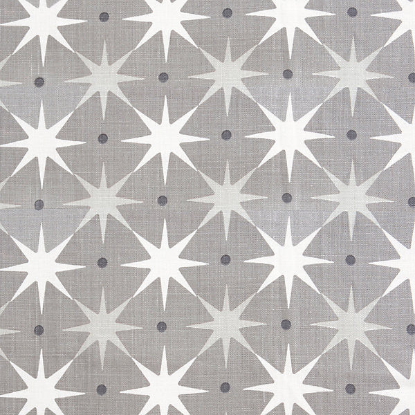 Star Power/Grey 42023-001 by HINSON FABRIC Designer Fabric ALBERT HADLEY 100% LINEN USA MEDIUM DUTY Horizontal: 7.5" and Vertical: 7.5" 54" - Swanky Fabrics -