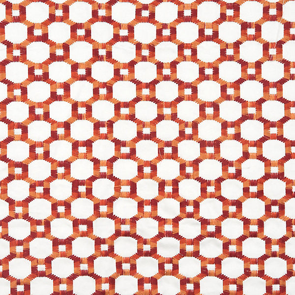 Island Trellis Red HN420140004 by Hinson Designer Fabric
