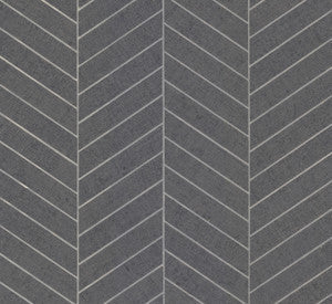 Ronald Redding Wallpaper Atelier Herringbone Dark Grey