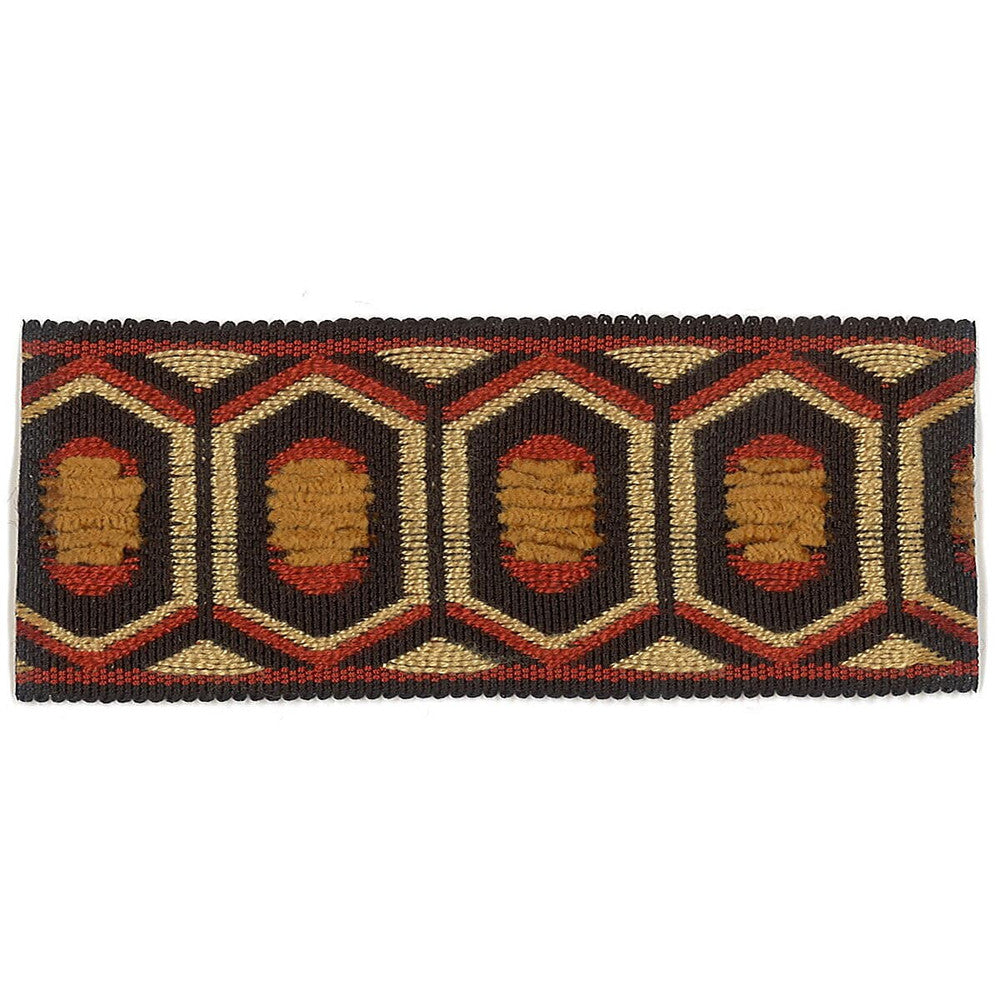 Honeycomb 4 Orient by Stout Designer Trim Accents Tapes & Borders 74% Spun Viscose 26% Polyester CHINA Horizontal: 0.875 and Vertical: 0 1.75 in - Swanky Fabrics -