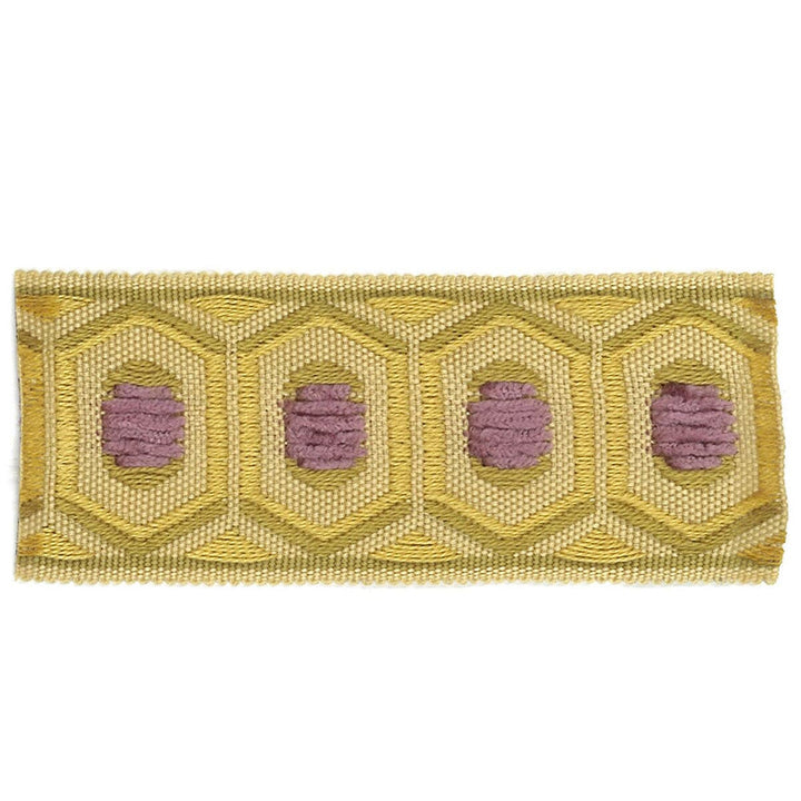 Honeycomb 6 Jasmine by Stout Trim Stout Trim Honeycomb 6 JasmineTrim ACCENTS TAPES & BORDERS 74%SVI 26%POL CHINA </p><p>Repeat: H: 0.875, V: 0.000 1.75 in - Fabric Carolina -