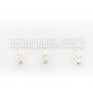 Stout Trim Hopat Beaded Fringe 2 Chalk