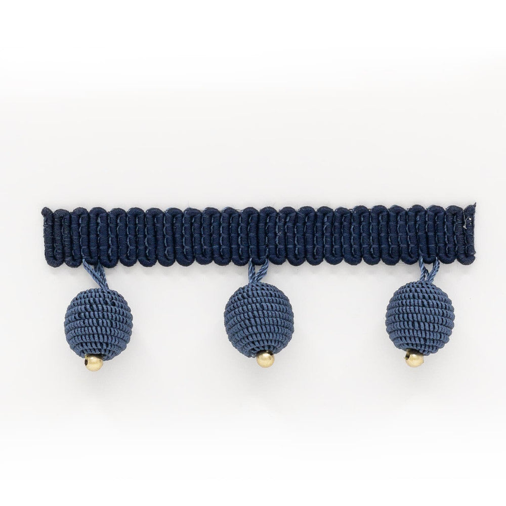 Hopat Beaded Fringe 5 Navy by Stout Trim Stout Trim Hopat Beaded Fringe 5 NavyTrim SMALL WONDERS TRIM 51%SVI 49%POL CHINA </p><p>Repeat: H: 1.375, V: 0.000 1.63 in - Fabric Carolina -