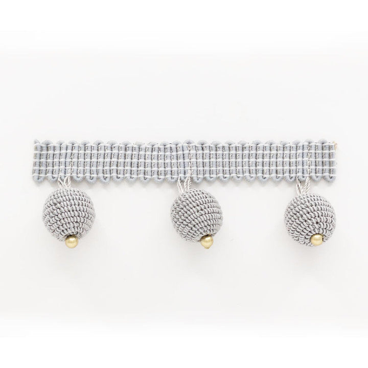 Hopat Beaded Fringe 6 Platinum by Stout Designer Trim SMALL WONDERS TRIM 51%SVI 49%POL CHINA CATB 117-2013 WYZENBEEK 50 000 DOUBLE RUB WEAR TEST (HEAVY DUTY) Horizontal: 1.375 and Vertical: 0.000 1.63 in - Swanky Fabrics -