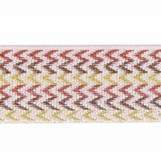 HT-1692 Col. Dessert by Europatex Designer Fabric Jacquard Tapes 100% Polyester China See Sample Horizontal: N/A and Vertical: N/A 1.00 inches  - Swanky Fabrics -