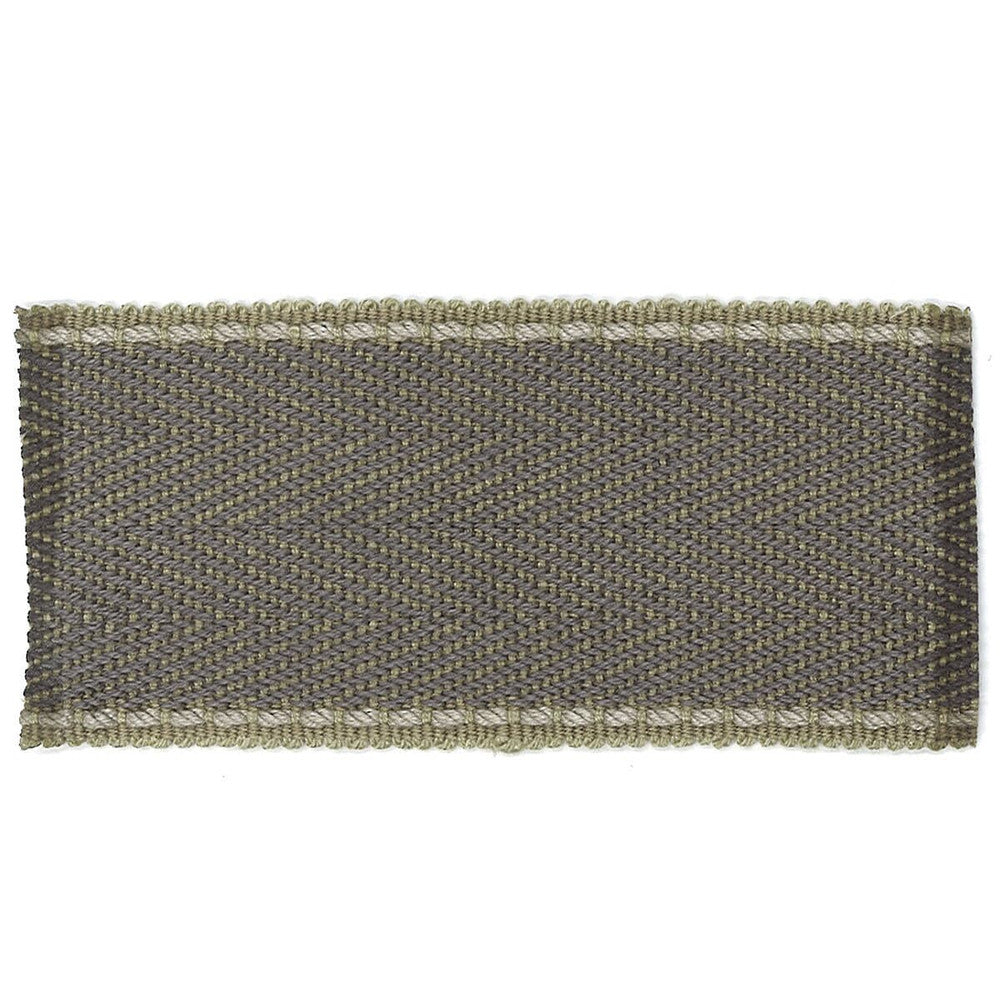 Hudson 2 Smoke by Stout Designer Trim ACCENTS TAPES & BORDERS 100%SVI CHINA </p><p>Repeat: 0 1.75 in - Swanky Fabrics -