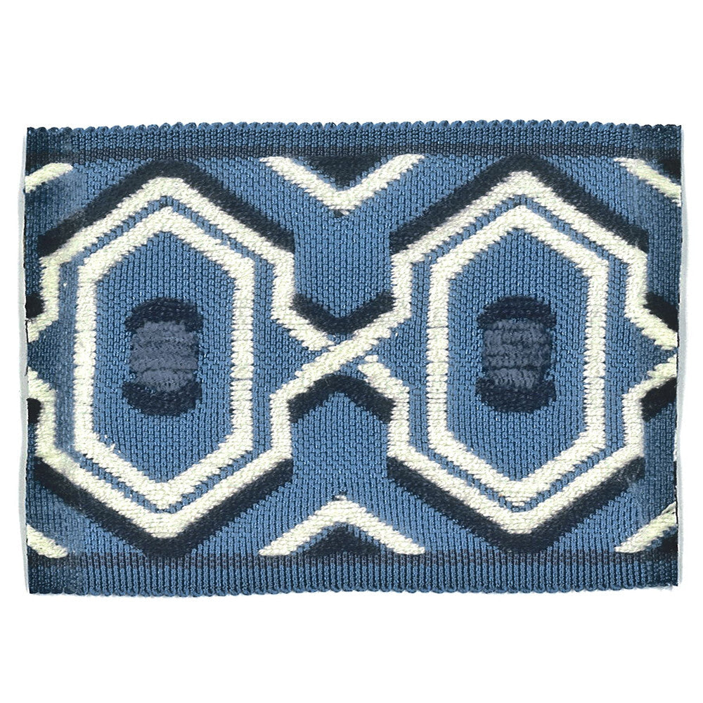 Humor 1 Blue by Stout Designer Trim NEW WORLD TRIM VOLUME II 100%SVI CHINA </p><p>Repeat: 0 2.75 in - Swanky Fabrics -