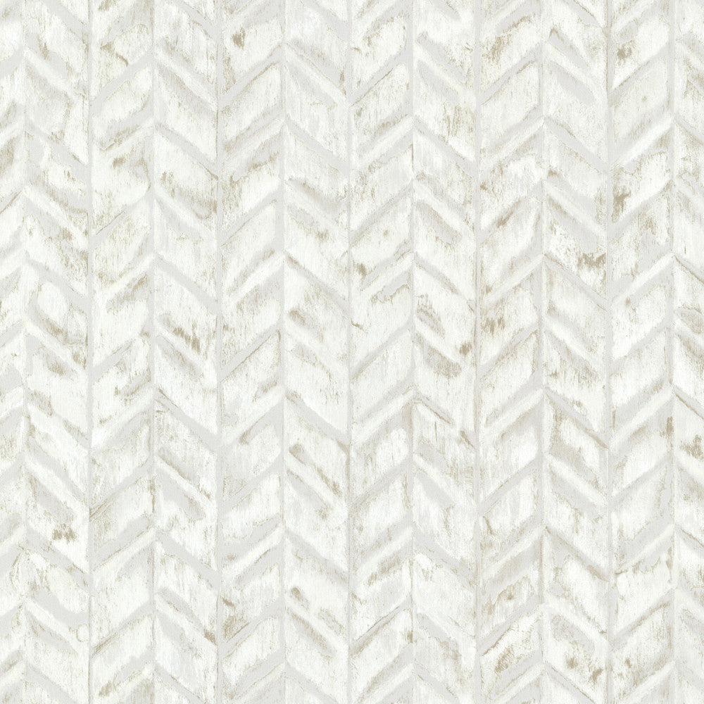 Foothills Ivory Herringbone Texture Wallpaper by Warner Studios Designer Horizon Covers about 60.8 square feet 27-in by 27-ft long roll Unpasted 20.5 - Swanky Fabrics -