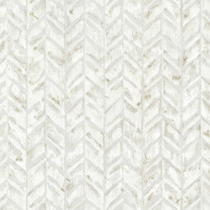 Warner Studios Wallpaper Foothills Ivory Herringbone Texture
