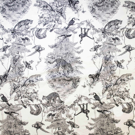 Habitat - Black by Europatex Designer Fabric   China See Sample Horizontal: N/A and Vertical: N/A 57.00 inches  - Swanky Fabrics -