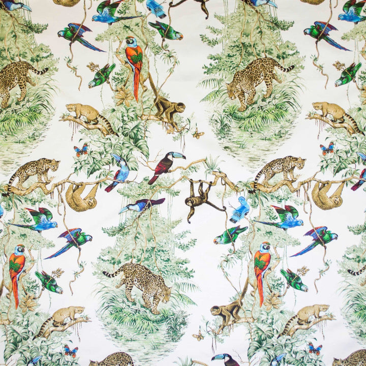 Habitat Green by Europatex Designer Fabric Habitat 100% Cotton 26.7" H, 44.7" V 57.00 inches - Swanky Fabrics -