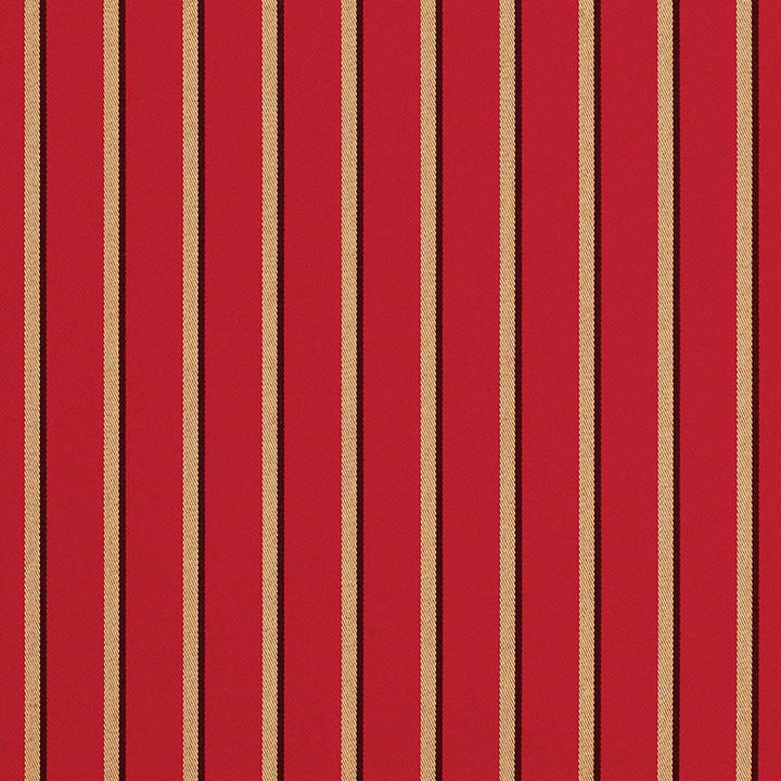 5603 Hardwood Crimson by Sunbrella Designer Fabric Cushion Furniture Drapery Fabrics > Sunbrella Stripes 100% Acrylic USA or Imported 1.4" 54" - Swanky Fabrics -