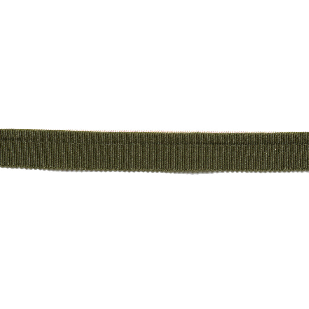 Hellenic Key Grosgrain Lip Cord Caper by Europatex Designer Fabric Hellenic 45% Rayon, 31% Cotton, 23% Fibranne, 1% Polyester 0.25 inches - Swanky Fabrics -
