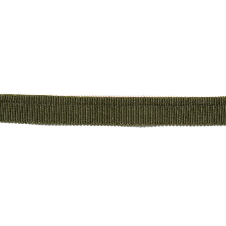 Hellenic Key Grosgrain Lip Cord Caper by Europatex Designer Fabric Hellenic 45% Rayon, 31% Cotton, 23% Fibranne, 1% Polyester 0.25 inches - Swanky Fabrics -