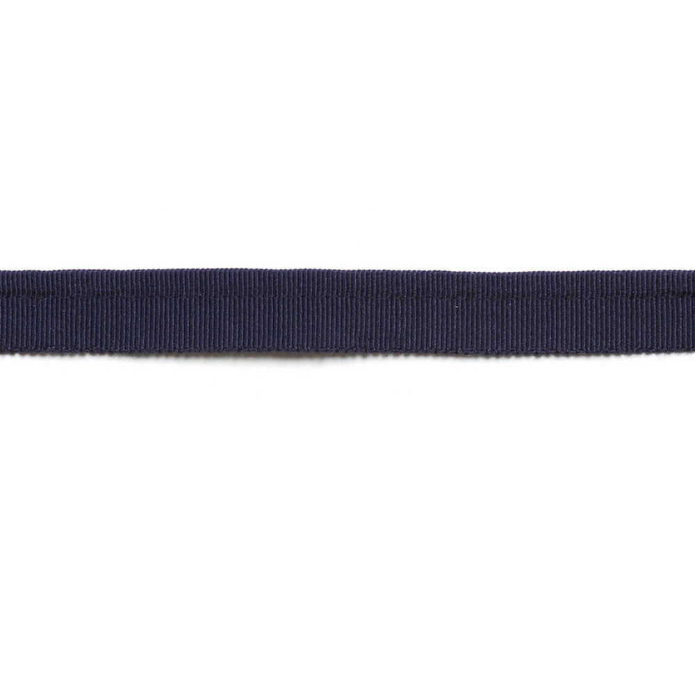 Hellenic Key Grosgrain Lip Cord Marine by Europatex Designer Fabric Hellenic 45% Rayon, 31% Cotton, 23% Fibranne, 1% Polyester 0.25 inches - Swanky Fabrics -