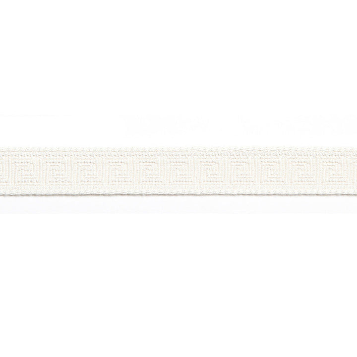 Hellenic Key Jacquard Tape Pearl by Europatex Designer Fabric Hellenic 76% Fibranne, 24% Rayon 0.56 inches - Swanky Fabrics -