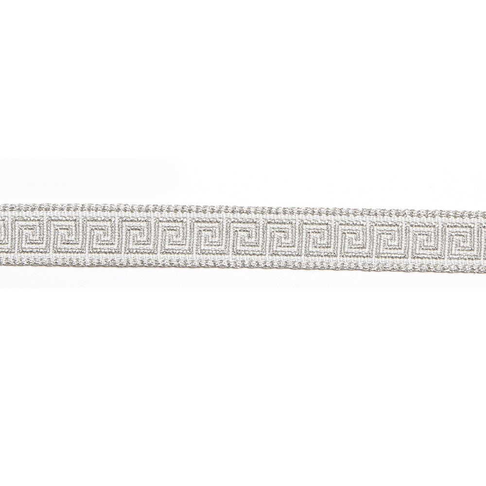 Hellenic Key Jacquard Tape Oyster by Europatex Designer Fabric Hellenic 76% Fibranne, 24% Rayon 0.56 inches - Swanky Fabrics -