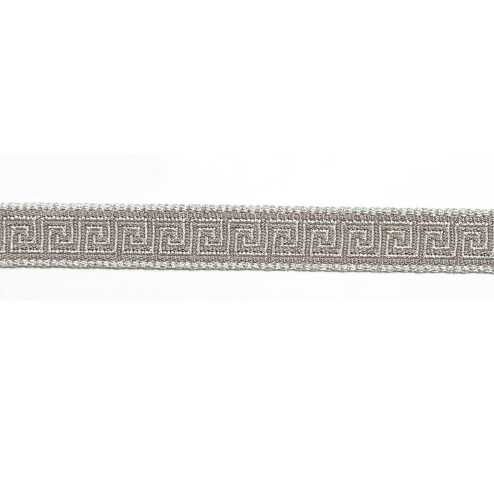 Hellenic Key Jacquard Tape Slate by Europatex Designer Fabric Hellenic 76% Fibranne, 24% Rayon 0.56 inches - Swanky Fabrics -