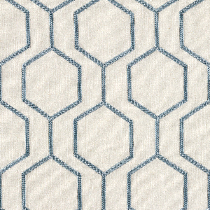 Socrates Hexagono Cream by Europatex Designer Fabric Socrates 20% Linen, 45% Viscose, 35% Polyester 7.8" H, 7.8" V 56.00 inches - Swanky Fabrics -