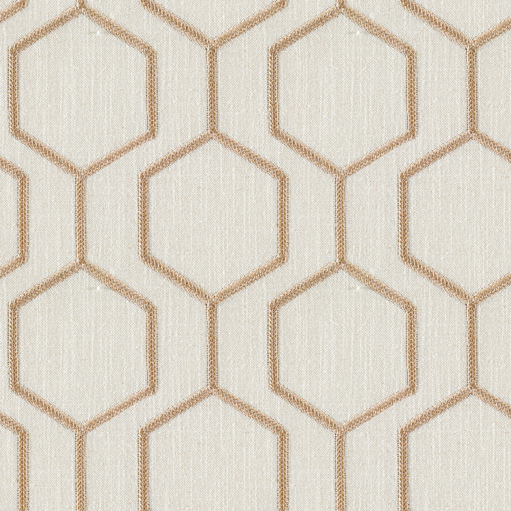 Socrates Hexagono Dove by Europatex Designer Fabric Socrates 20% Linen, 45% Viscose, 35% Polyester 7.8" H, 7.8" V 56.00 inches - Swanky Fabrics -