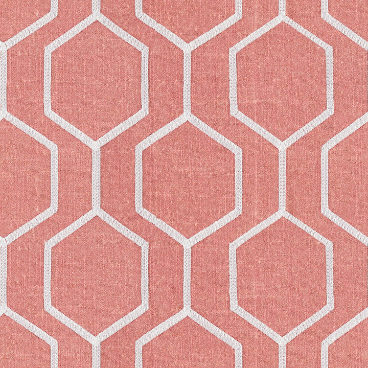 Socrates Hexagono Sorbet by Europatex Designer Fabric Socrates 20% Linen, 45% Viscose, 35% Polyester 7.8" H, 7.8" V 56.00 inches - Swanky Fabrics -