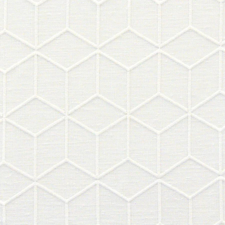 Ithaca # 558 Cotton by Maxwell Designer Fabric Sheer Paths 100% POLYESTER TURKEY V-6.5" H-3.25" 118" EMB. WIDTH 107" - Swanky Fabrics -