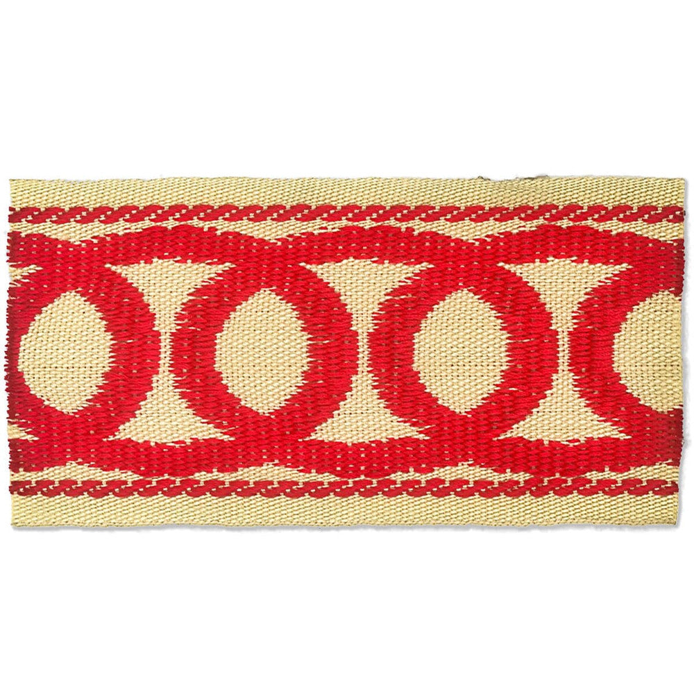 Improvise 3 Cherry by Stout Designer Trim Harmony Trim 57% Polyester 43% Spun Viscose CHINA Horizontal: 0 and Vertical: 0 2 in - Swanky Fabrics -