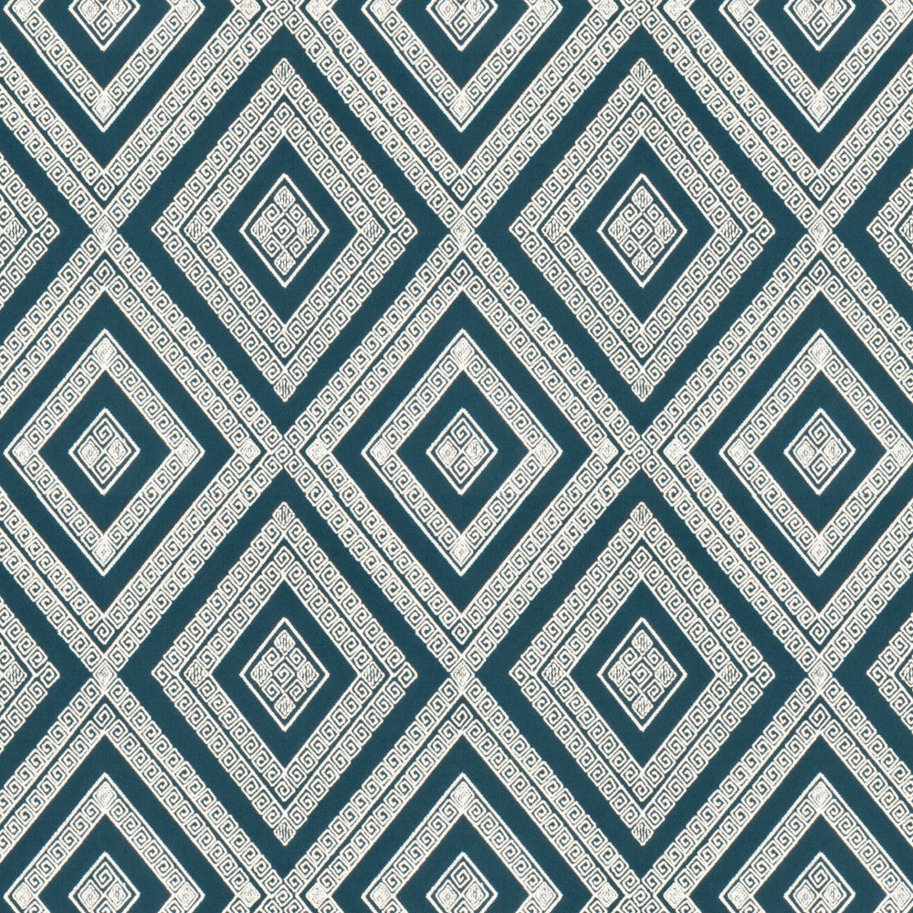 Intarsia 2 Denim by Stout Designer Fabric RAINBOW LIBRARY LAKE/INDIGO 100%COT %BEMB INDIA Horizontal: 10.375 and Vertical: 12.875 51.87 in - Swanky Fabrics -