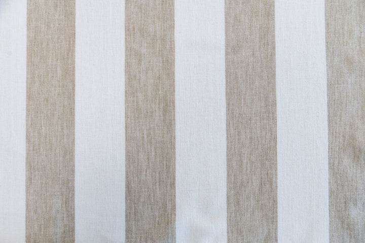 Matera Stripe Melon by Roth & Tompkins Fabric - 40% Polyester, 35% Cotton, 25% Linen - India - 100,000 - H: 4.125" - 54" - Fabric Carolina -