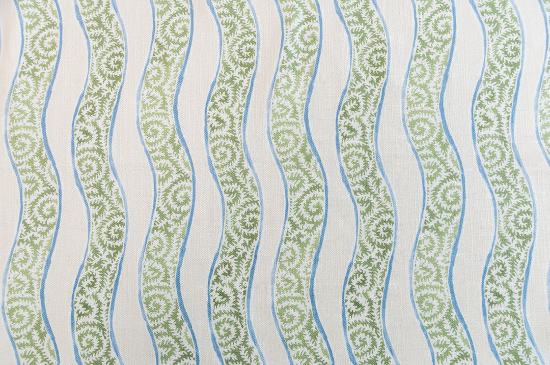 Roth & Tompkins Fabric Seychelles Kiwi Blue