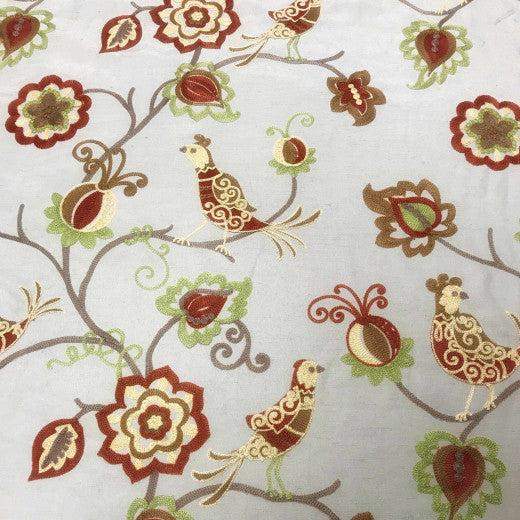Ingrid Spice by Europatex Designer Fabric Bird Cage 100% Polyester China See Sample Horizontal: N/A and Vertical: N/A 57.00 inches  - Swanky Fabrics -