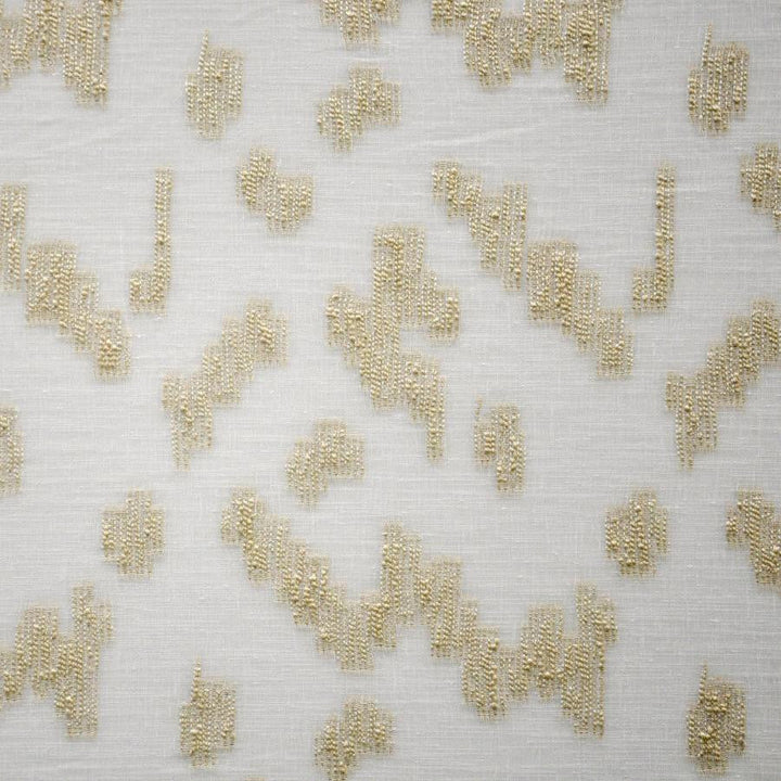 Julep # 405 Natural by Maxwell Designer Fabric Sheer Threads 100% POLYESTER TURKEY V-14.5" H -11.25" 119" - Swanky Fabrics -