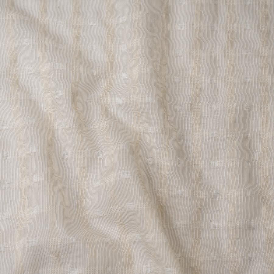 Joan # 208 Palomino by Maxwell Designer Fabric Sheer Glam 100% POLYESTER TURKEY V-0.75" H-0.87" 125" - Swanky Fabrics -