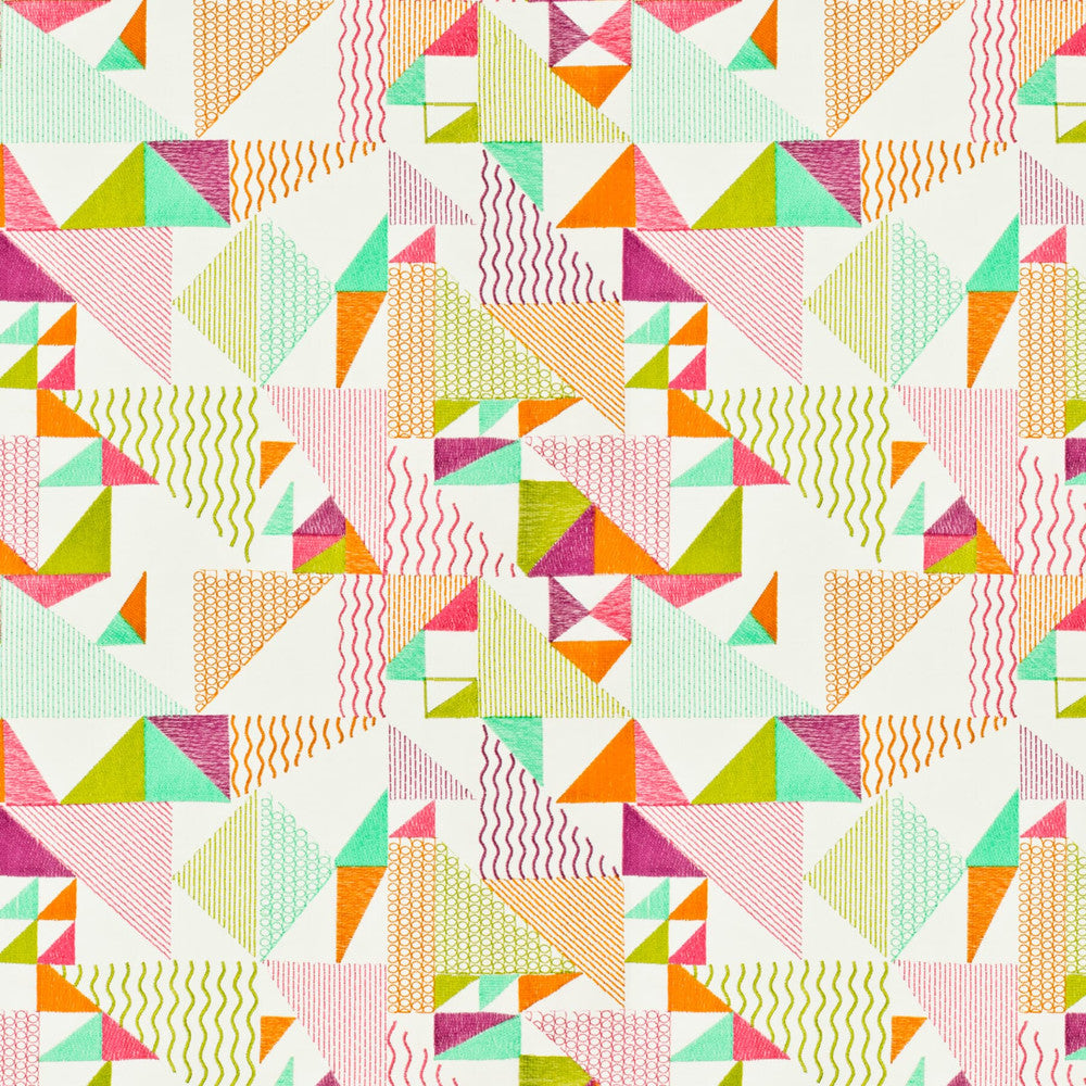 Jabiru 4 Tuttifrutti by Stout Designer Fabric RAINBOW LIBRARY BLUSH/SORBET 100%COT %REMB INDIA </p><p>Repeat: 15.375 51 in - Swanky Fabrics -